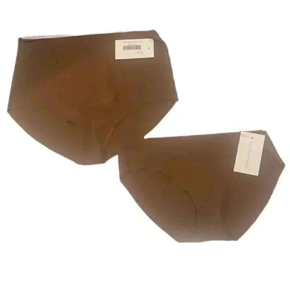 NWT lot of 2 Nubian skin classic high waist stretch cinnamon panty underwear S